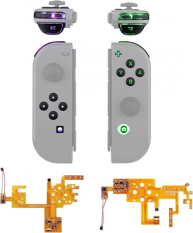 eXtremeRate Joy-Con DFS LED Kit for Switch & OLED (7 Colors, 9 Modes)