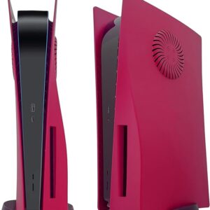 PS5 Disc Edition Faceplate Set with Cooling Vents (Cosmic Red)
