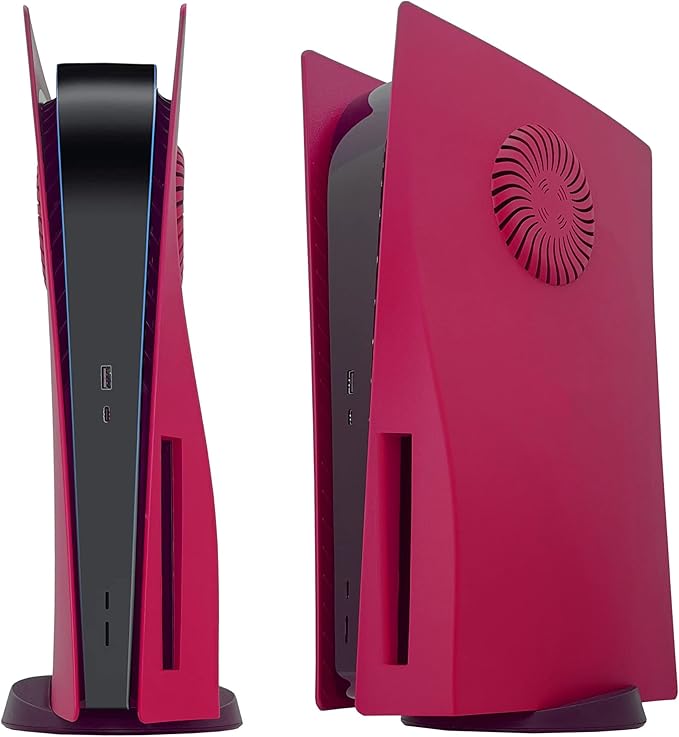 PS5 Disc Edition Faceplate Set with Cooling Vents (Cosmic Red)