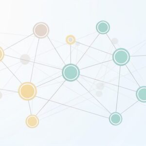 自动生成图片: Abstract network nodes connected by lines, soft color scheme, clean minimal illustration, modern digital concept