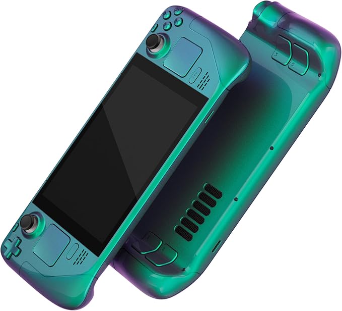 eXtremeRate Full Steam Deck LCD Shell Kit (Chameleon Green Purple)