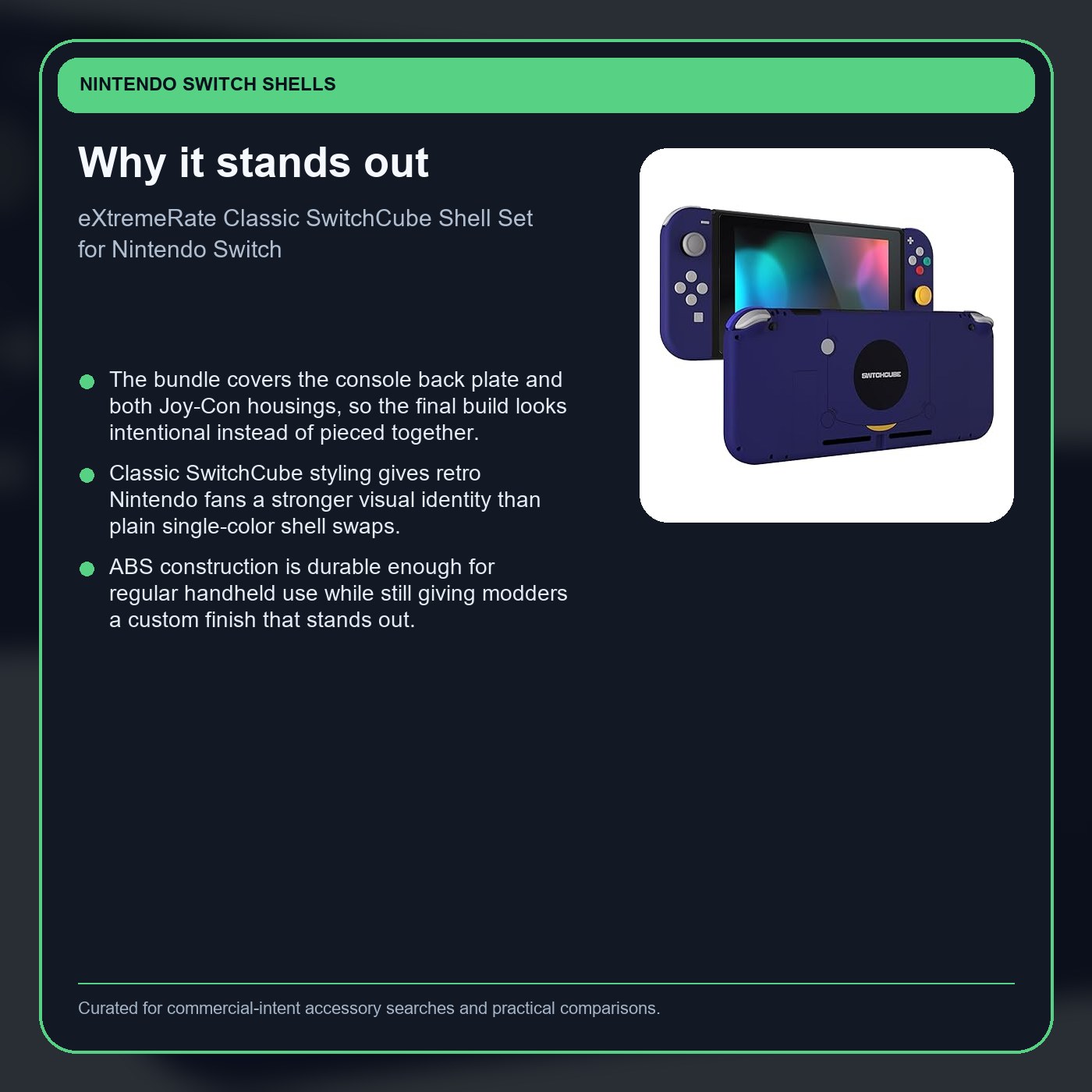 eXtremeRate Classic SwitchCube Shell Set for Nintendo Switch overview card