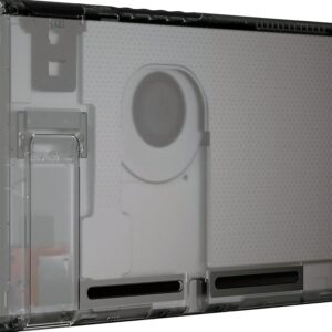 eXtremeRate Clear Black Back Plate with Kickstand for Nintendo Switch