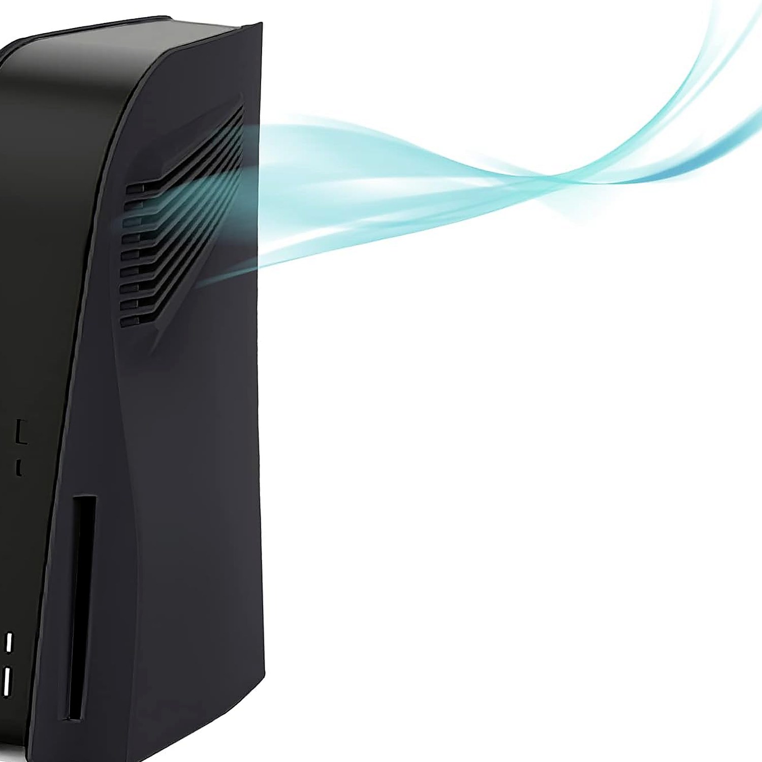 VLANMON Black Vented Faceplates for PS5 Disc Edition