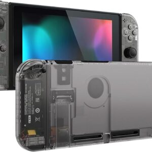 eXtremeRate Clear Black Full Shell Set for Nintendo Switch