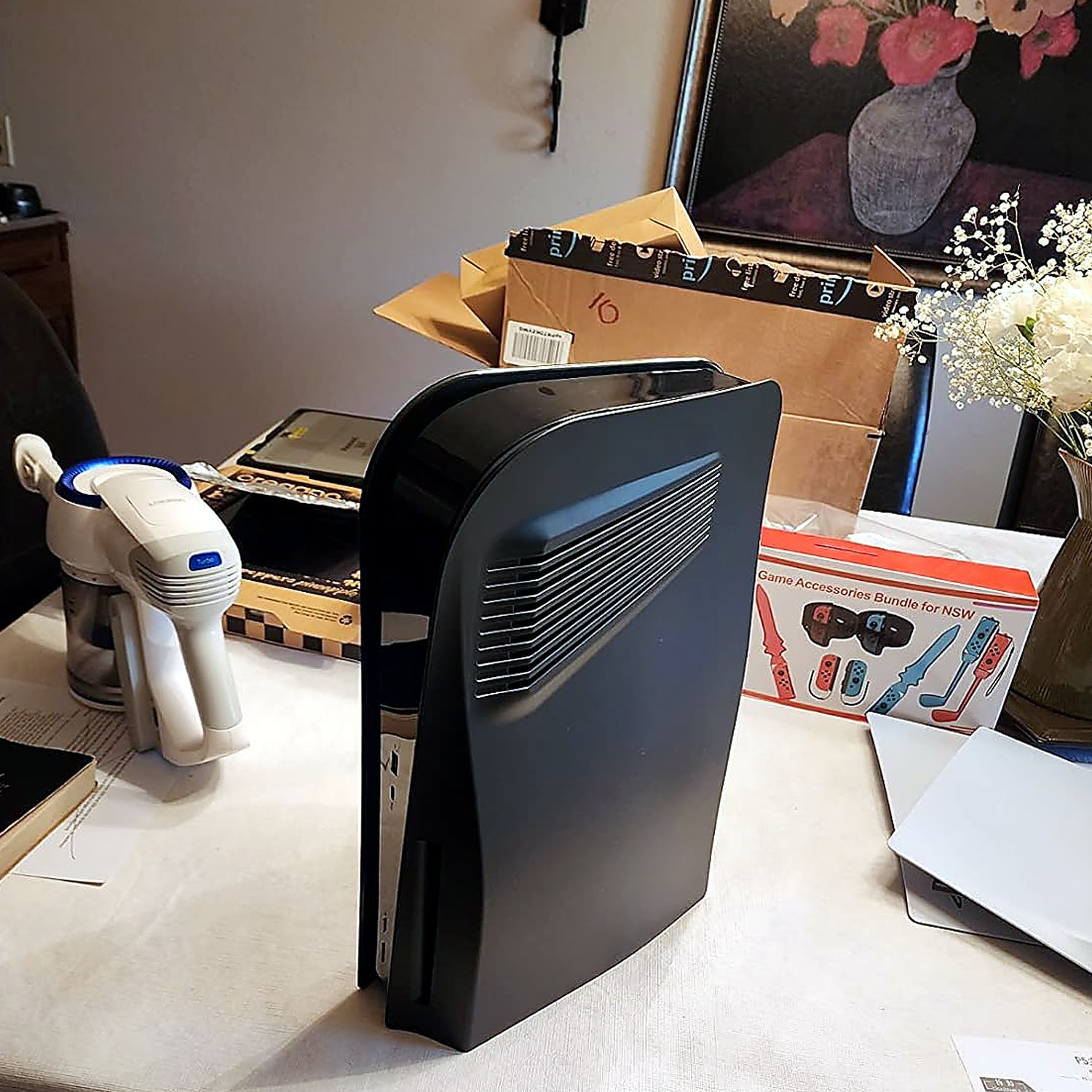 VLANMON Black Vented Faceplates for PS5 Disc Edition view 4