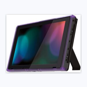 eXtremeRate Clear Atomic Purple Front Frame for Nintendo Switch