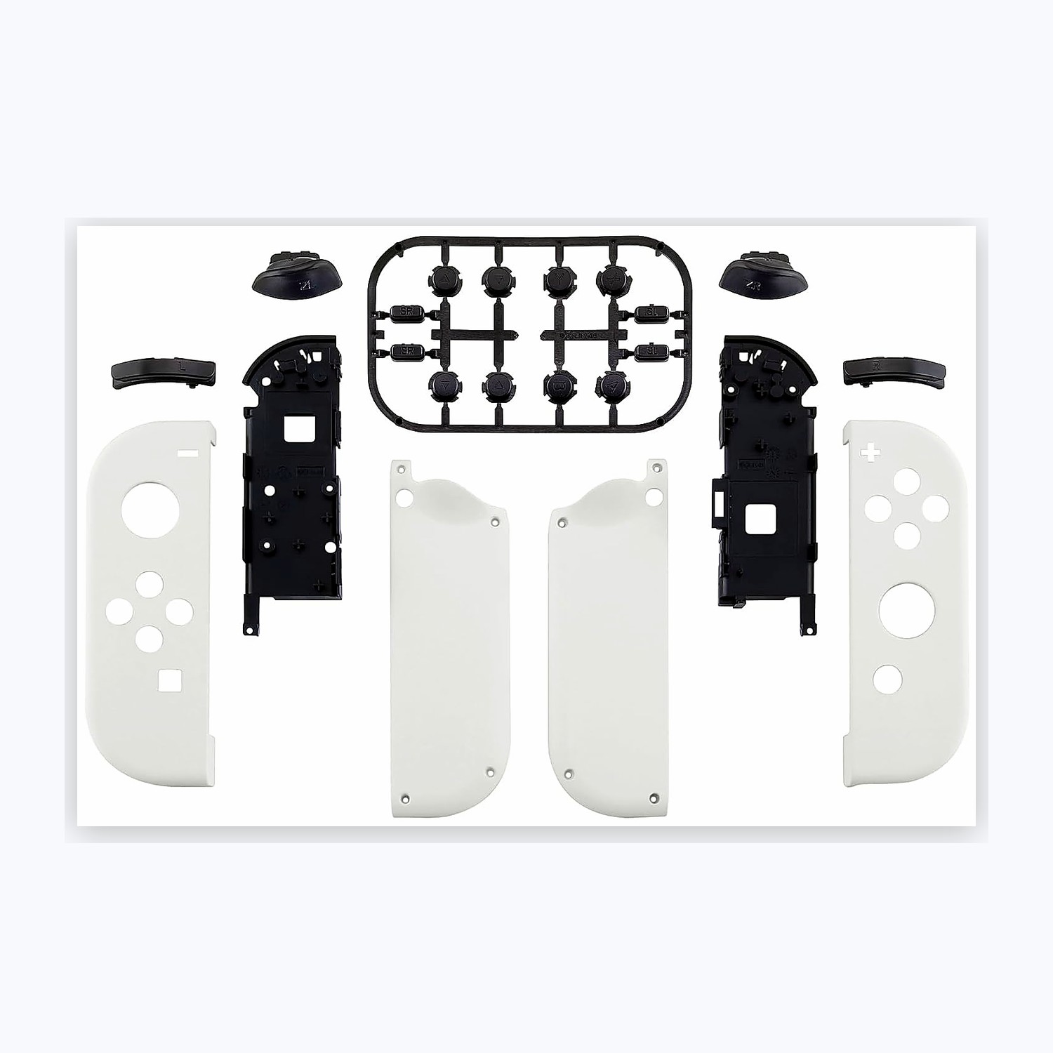 eXtremeRate White Joy-Con Shell Kit for Switch and OLED view 1