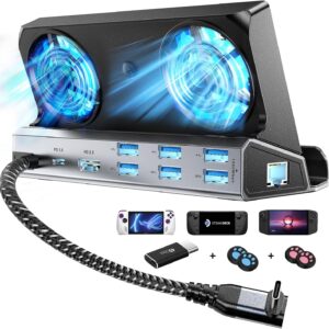 6-in-1 Steam Deck Cooling Dock | 4K 60Hz HDMI & Gigabit
