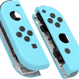 eXtremeRate Heaven Blue Full Shell with Buttons for Nintendo Switch Joy-Con