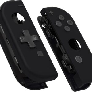 eXtremeRate Black Soft Touch Grip Joy-Con Housing Shell for Nintendo Switch