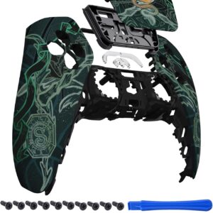 eXtremeRate Black Soft Touch Faceplate for PS5 DualSense Controller BDM-010/020/030/040/050